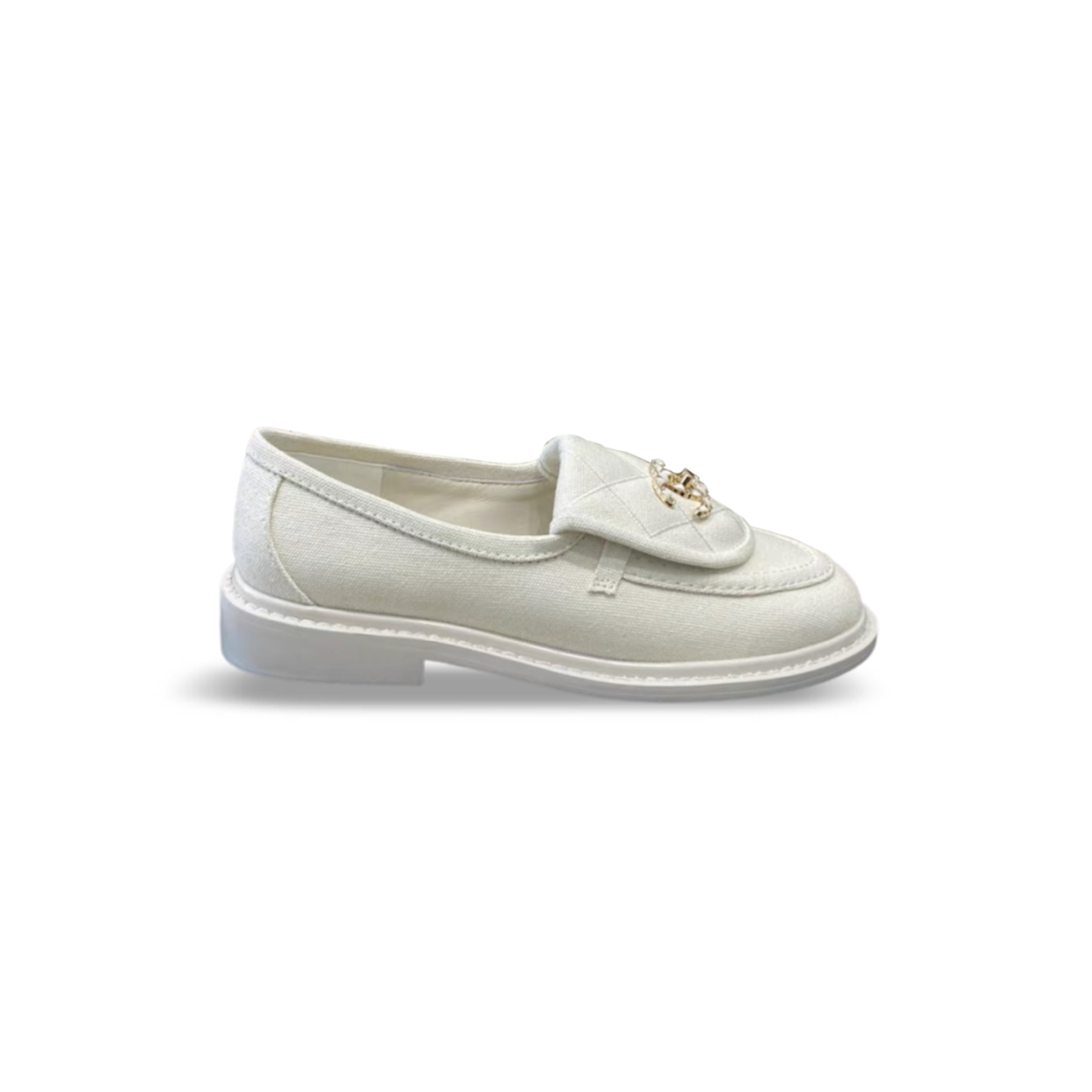 CHANEL QUILTED LEATHER CC TURNLOCK LOAFERS